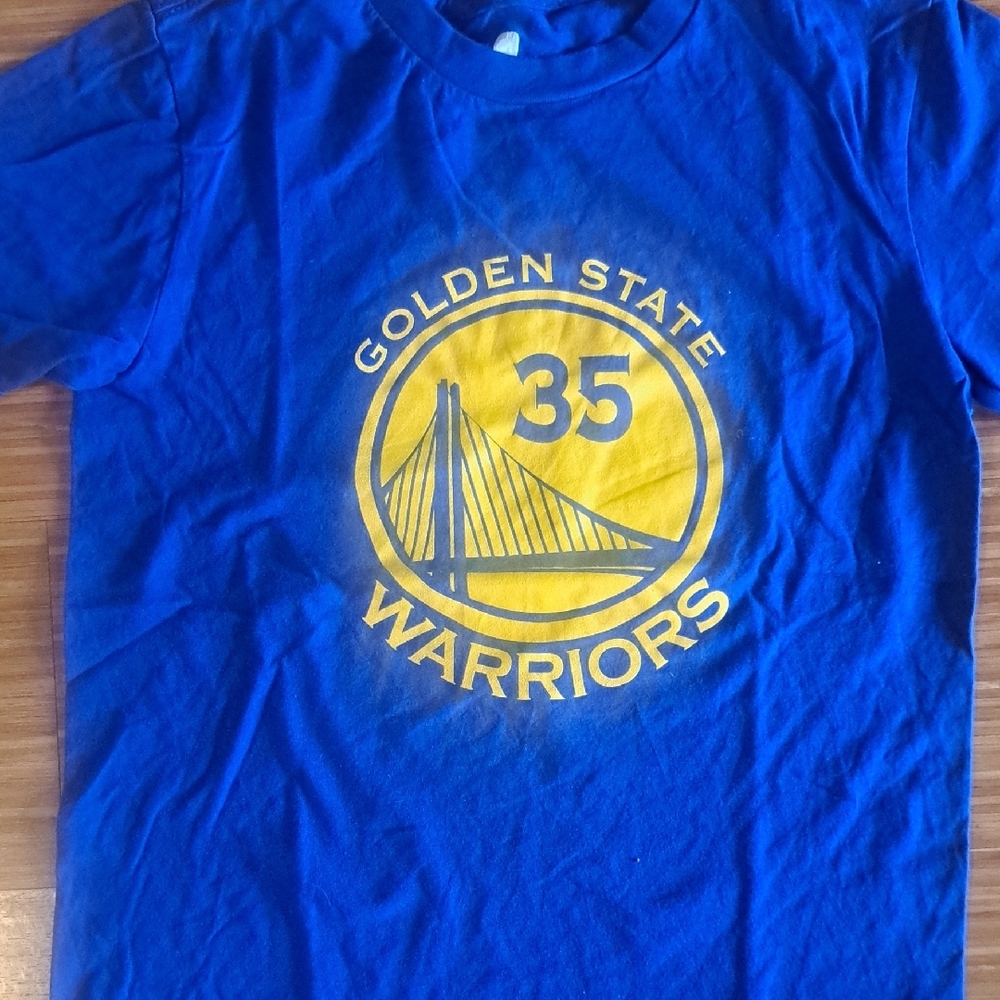 LIKE NEW DURANT Golden State Warriors T-Shirt Jersey Medium 10-12 Unisex